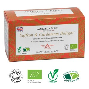 Buy Saffron & Cardamom Delight™ Organic Herbal Tea- Pitta Blend - Box Ireland
